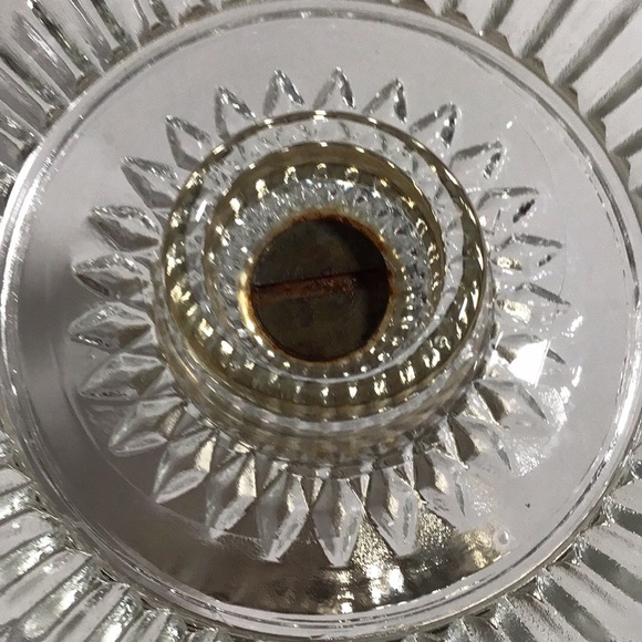 Vintage Silver Metal Cherub Taper Candle Holder w/Glass Compote Style Bowl - Picture 8 of 8